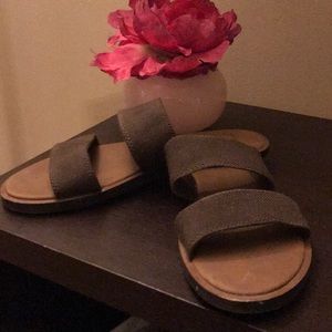 Sanuk Yoga Gora Sandals, Brown, Size 7